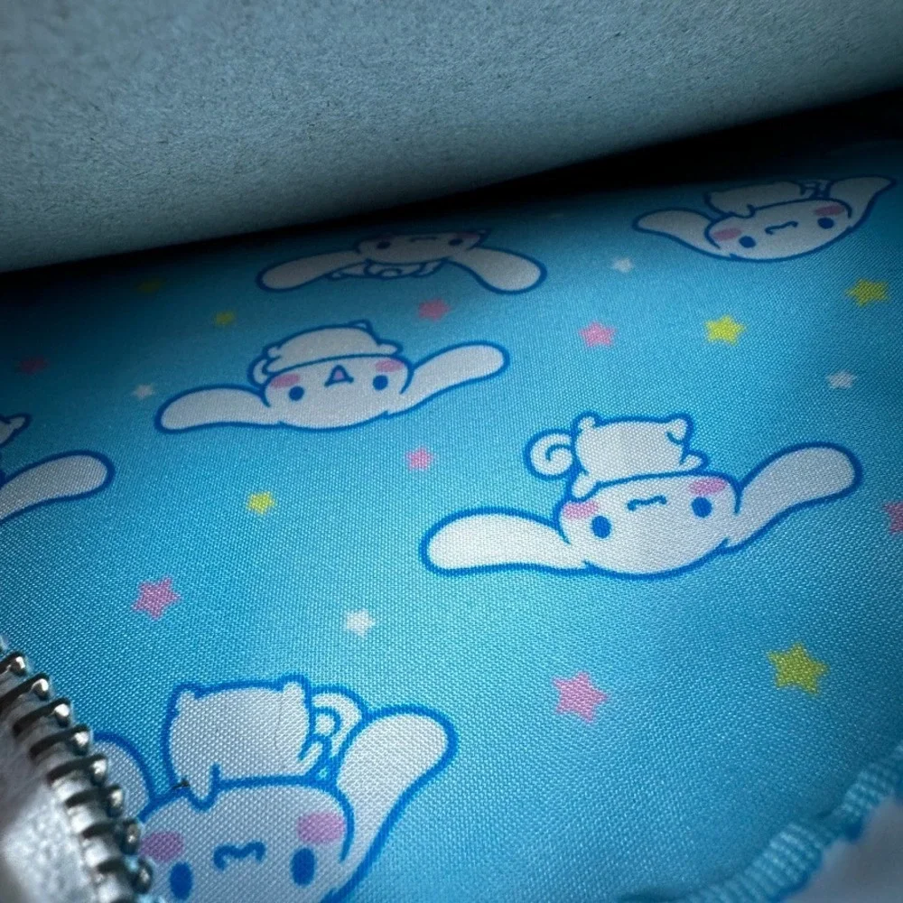 Loungefly Sanrio Cinnamaroll Mini Backpack Blue Debossed Moveable Ears Gift NEW‎